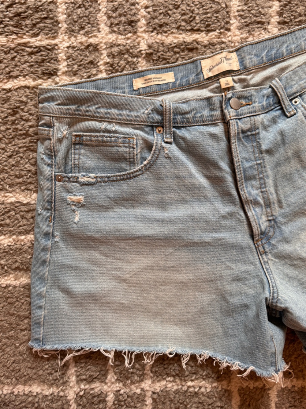 Universal Thread Light Blue Distressed Jean Shorts